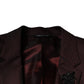 Maroon Deck Card Crown 2 Piece Formal Suit