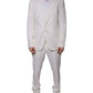 White Wool Silk 3 Piece SlimFit Formal Suit