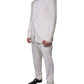 White Wool Silk 3 Piece SlimFit Formal Suit