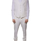 White Wool Silk 3 Piece SlimFit Formal Suit