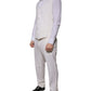 White Wool Silk 3 Piece SlimFit Formal Suit