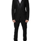 Black Wool 3 Piece Slim Fit Formal Suit