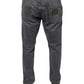 Dark Gray Cotton Stretch Skinny Denim Jeans