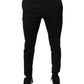 Black Wool Skinny Formal Dress Pants