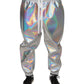 Silver Iridescent Men Jogger Sweatpants Pants