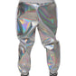 Silver Iridescent Men Jogger Sweatpants Pants