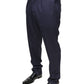 Blue Wool Skinny Formal Dress Pants