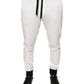 White Cotton Slim Men Jogger Sweatpants Pants