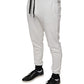 White Cotton Slim Men Jogger Sweatpants Pants