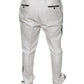 White Polyester Formal Dress Pants