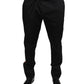 Black Cotton Stretch Skinny Men Dress Pants