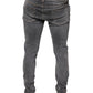 Dark Gray Cotton Stretch Skinny Denim Jeans