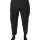 Black Crown Cotton Dress Pants