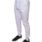 White Cotton Skinny Dress Pants