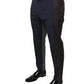 Black Cotton Wool Formal Dress Pants