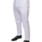 White Cotton Skinny Dress Pants