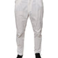 White Cotton Skinny Dress Pants