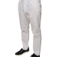 White Cotton Skinny Dress Pants