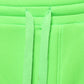 Neon Green Polyester Cargo Jogger Sweatpants Pants