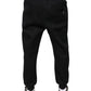 Black Modal DG Logo Jogger Men Sweatpants Pants