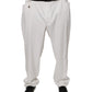 White Cotton Men Dress Tapered Pants