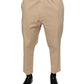 Beige HOUSTON Men Cropped Dress Pants