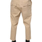 Beige HOUSTON Men Cropped Dress Pants