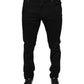 Black Cotton Stretch Skinny Men Denim Jeans