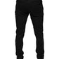 Black Cotton Stretch Skinny Men Denim Jeans