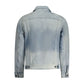 Light Blue Cotton Men Jacket