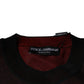 Maroon Polyester Crew Neck Pullover Sweater