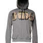 Gray Pocket Cotton Hooded Sweatshirt Sweater