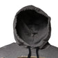 Gray Pocket Cotton Hooded Sweatshirt Sweater