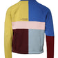 Multicolor Patchwork Men Sweatshirt Sweater