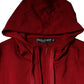 Red Logo Plaque Hooded Sweatshirt Sweater