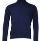 Blue Wool Knit Turtleneck Pullover Sweater