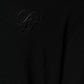 Black Wool Knit Crew Neck Pullover Sweater