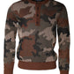 Multicolor Camouflage Men Pullover Sweater