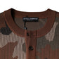 Multicolor Camouflage Men Pullover Sweater