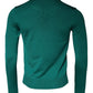 Green Wool Knit Crew Neck Pullover Sweater