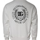 White Logo Cotton Crew Neck Pullover Sweater