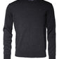 Dark Gray Wool Crew Neck Pullover Sweater