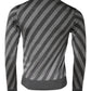 Gray Stripes Long Sleeve Round Neck Pullover Sweater