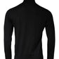 Black Long Sleeve Turtleneck Pullover Sweater