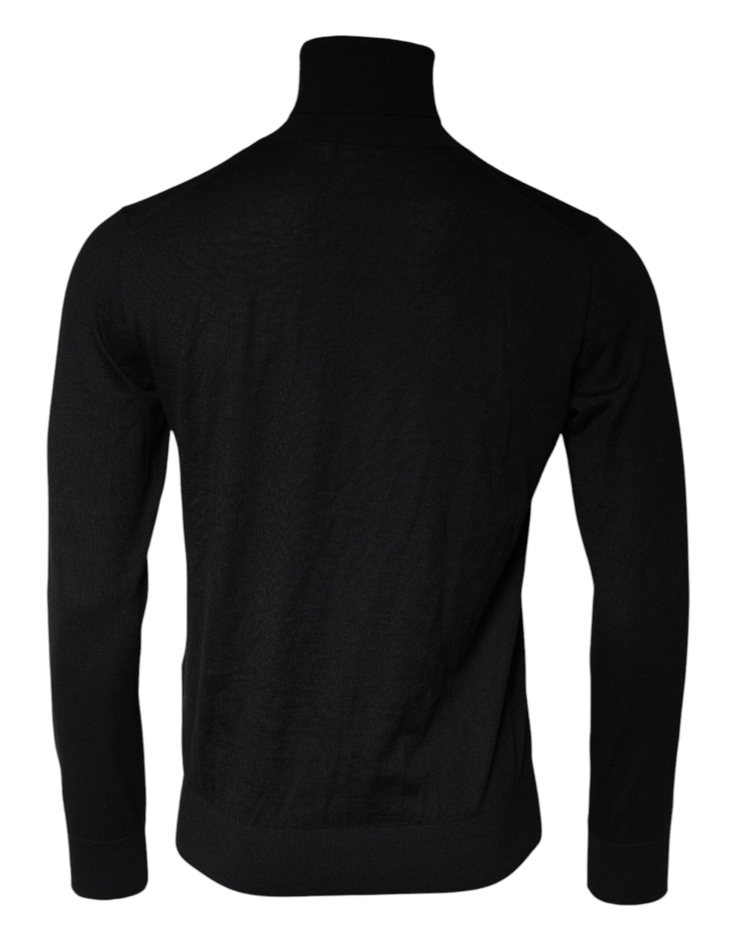 Black Long Sleeve Turtleneck Pullover Sweater