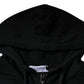 Black Logo Plaque Hooded Full Zip Sweater