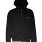 Black Logo Plaque Hooded Full Zip Sweater