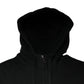 Black Logo Plaque Hooded Full Zip Sweater