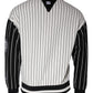 Black White Stripes Logo Sweatshirt Sweater