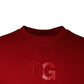 Maroon DG Logo Cotton Men Sweatshirt Sweater